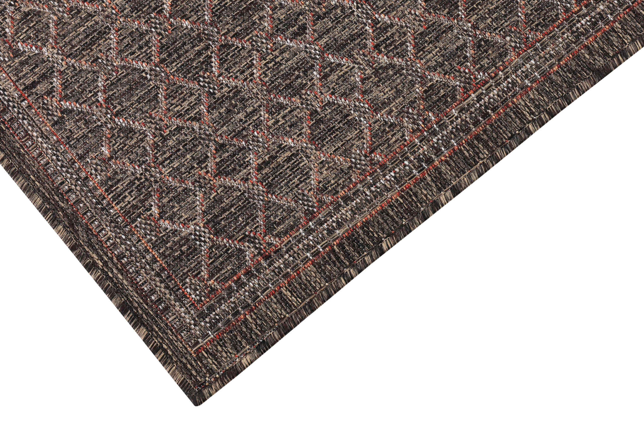 Outdoor Rug Melissa Dark Brown Diamonds