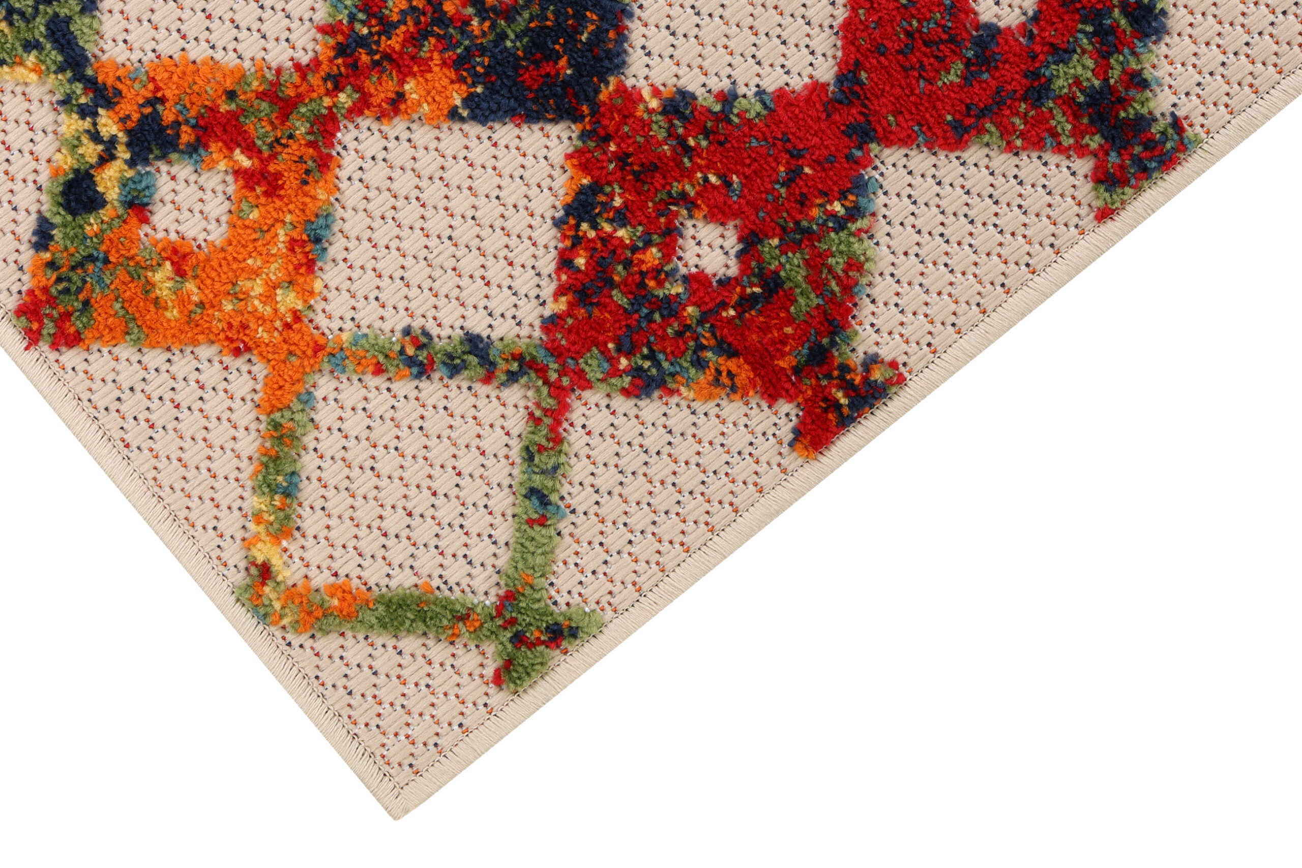 Outdoor Patio Rug Multicolor Geometric