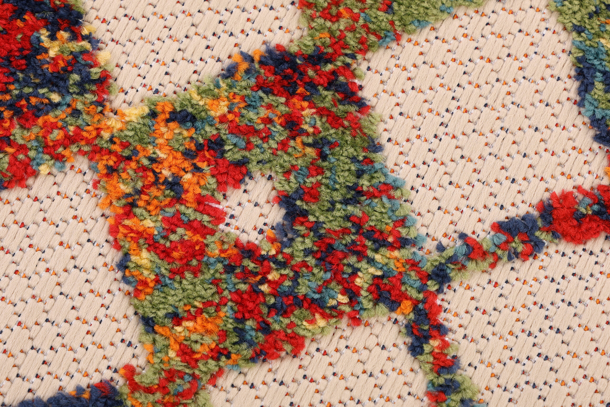 Outdoor Patio Rug Multicolor Geometric