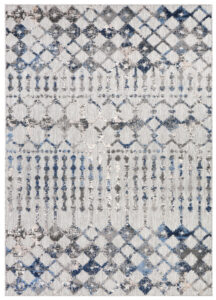 Outdoor Patio Rug Gray Geometric