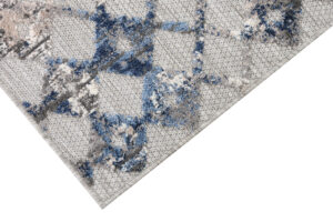 Outdoor Patio Rug Gray Geometric