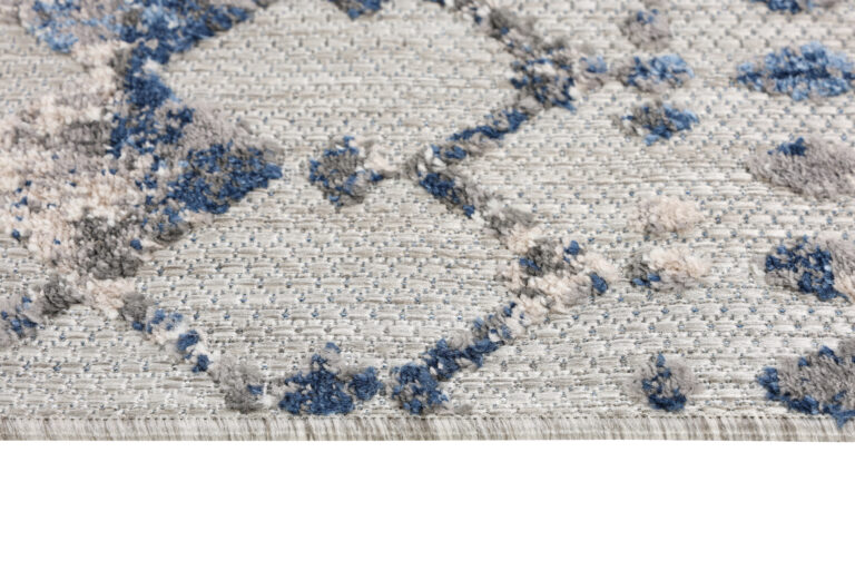 Outdoor Patio Rug Gray Geometric