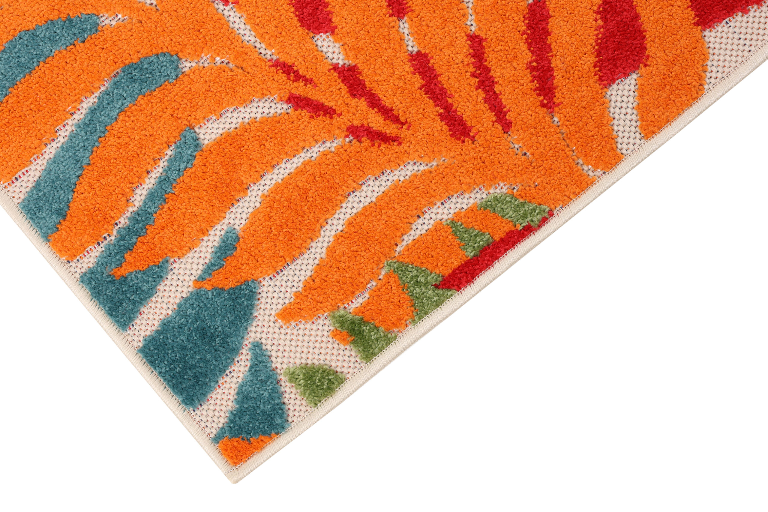 Outdoor Patio Rug Multicolor Tropical