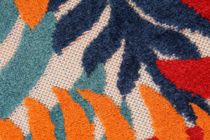 Outdoor Patio Rug Multicolor Tropical