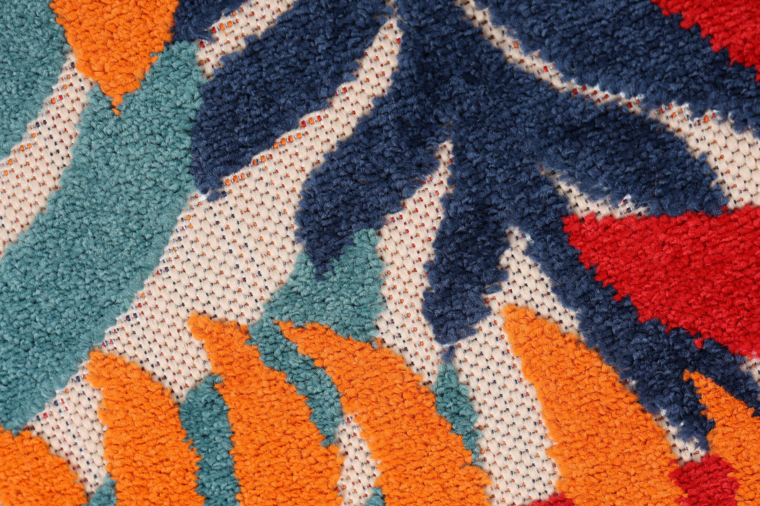 Outdoor Patio Rug Multicolor Tropical