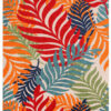 Outdoor Patio Rug Multicolor Tropical