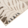 Outdoor Patio Rug Beige Leaves