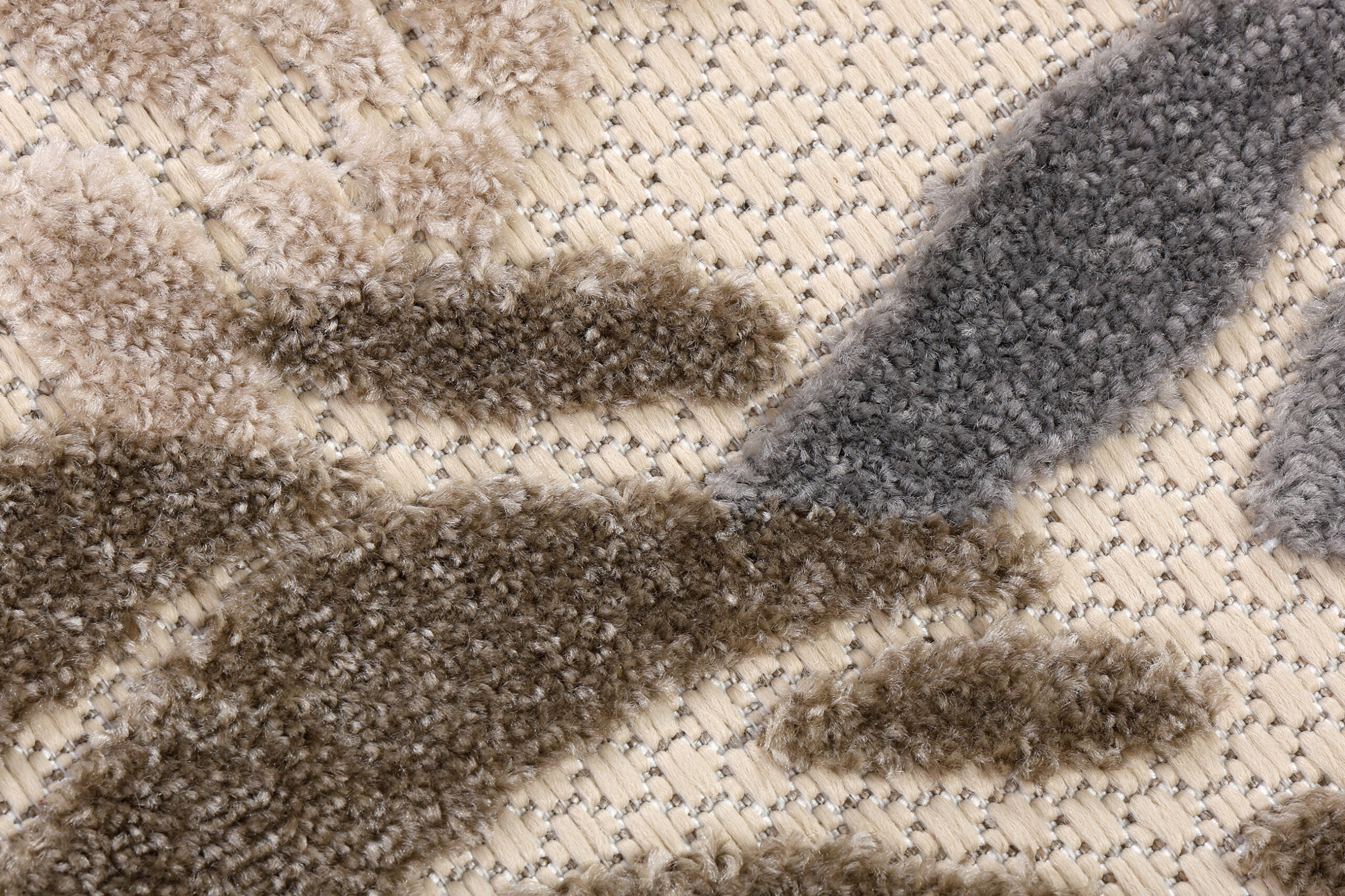 Outdoor Patio Rug Beige Flowers