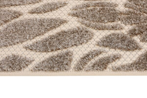 Outdoor Patio Rug Beige Flowers