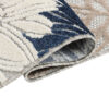 Outdoor Patio Rug Gray Blue Flowers