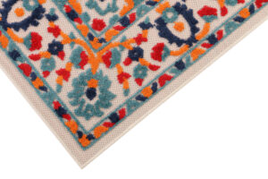 Outdoor Patio Rug Multicolor Rosette