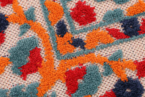 Outdoor Patio Rug Multicolor Rosette