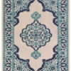Outdoor Patio Rug Blue Rosette