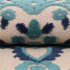 Outdoor Patio Rug Blue Rosette