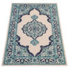 Outdoor Patio Rug Blue Rosette