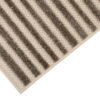Outdoor Patio Rug Beige Cream Lines