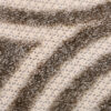 Outdoor Patio Rug Beige Cream Lines