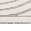 Outdoor Patio Rug Cream Gray Lines
