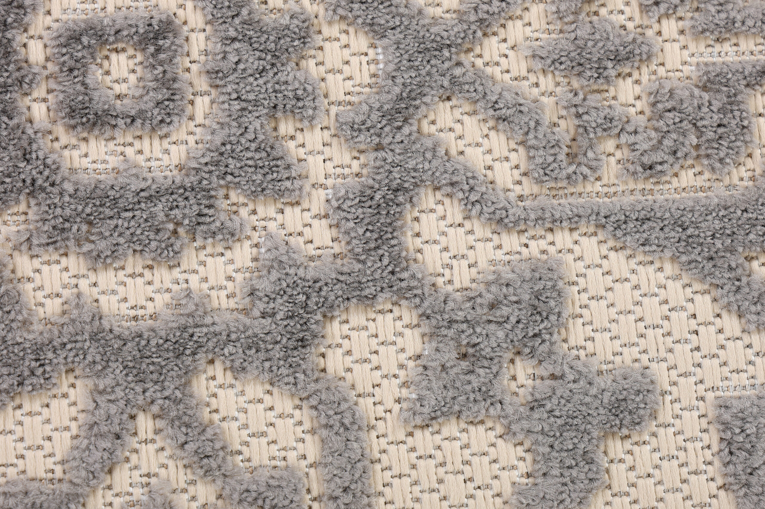 Outdoor Patio Rug Cream Gray Ornaments