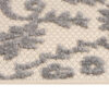 Outdoor Patio Rug Cream Gray Ornaments