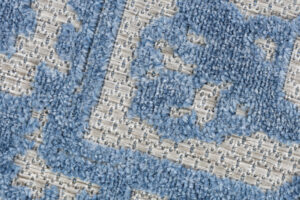 Outdoor Patio Rug Blue Ornaments