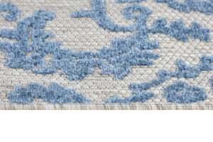 Outdoor Patio Rug Blue Ornaments