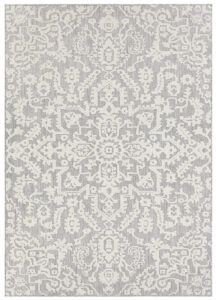 Outdoor Patio Rug Gray Cream Ornaments