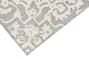 Outdoor Patio Rug Gray Cream Ornaments