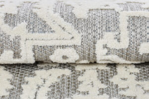 Outdoor Patio Rug Gray Cream Ornaments