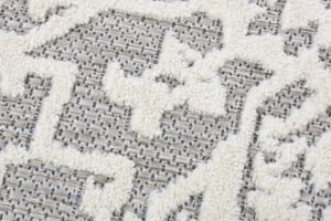 Outdoor Patio Rug Gray Cream Ornaments