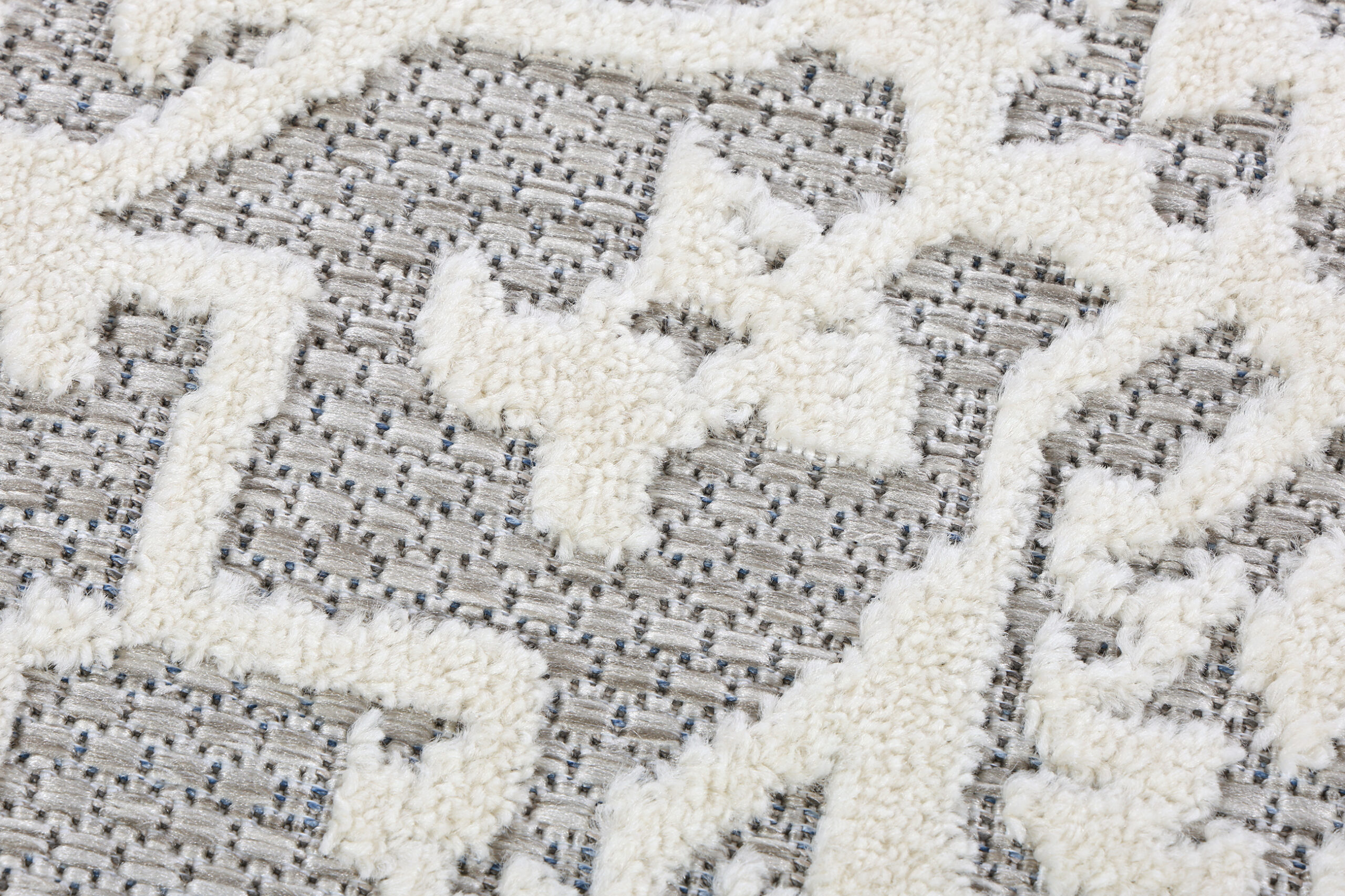 Outdoor Patio Rug Gray Cream Ornaments