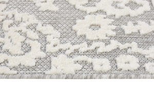 Outdoor Patio Rug Gray Cream Ornaments