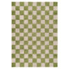 Checker Outdoor Rug Cream Green