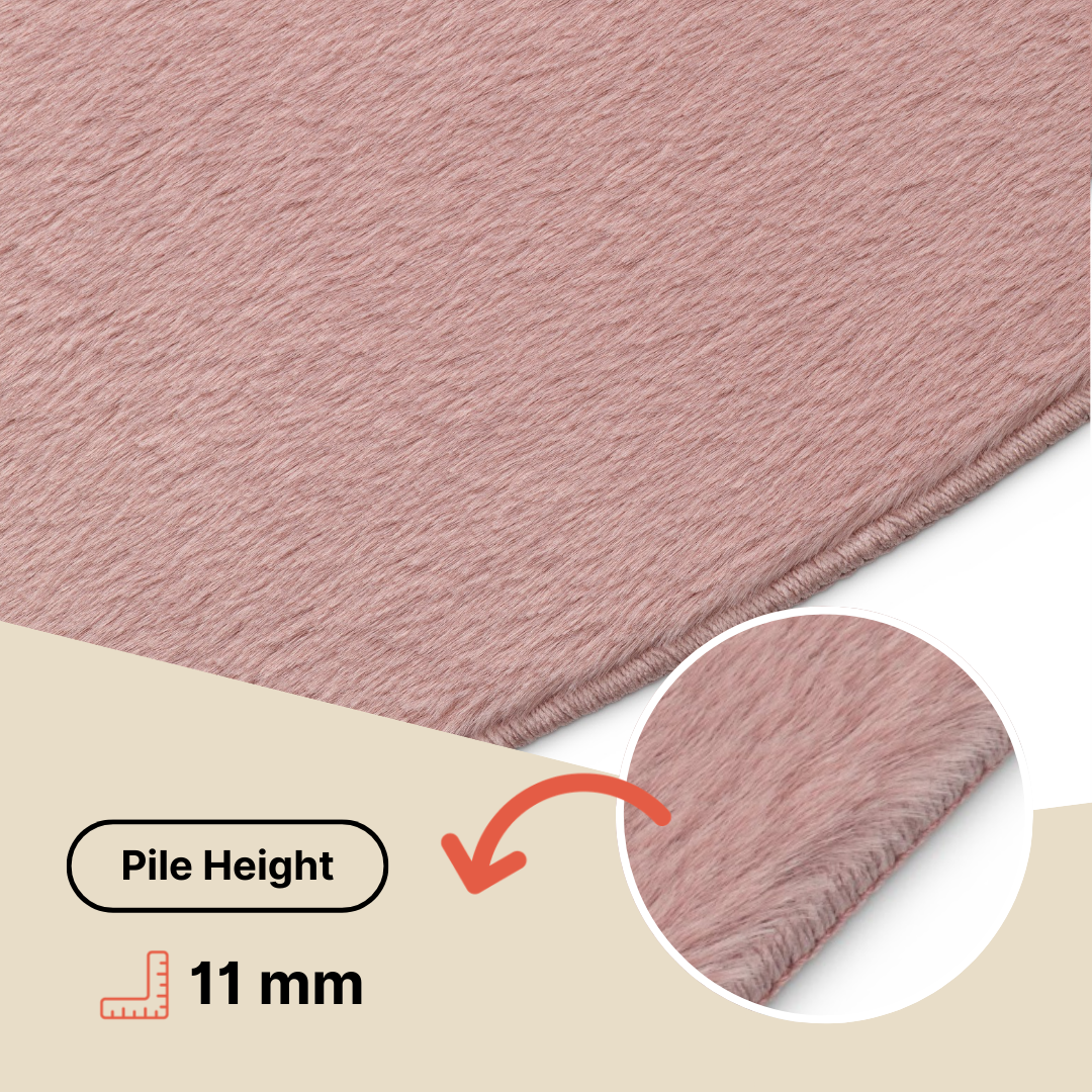 Area Rug Lumi Round Light Grey Non-Slip
