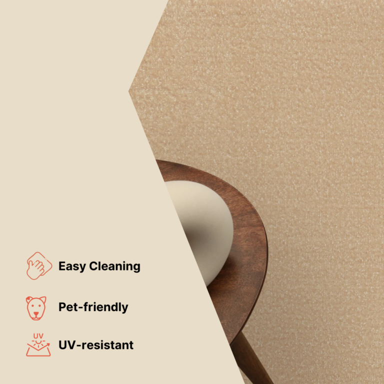 Area Rug Mono Round Indoor Outdoor Beige