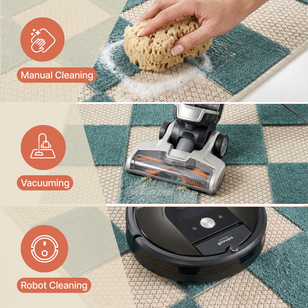 Checker Outdoor Rug Cream Red