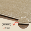 Area Rug Mono Square Indoor Outdoor Orange