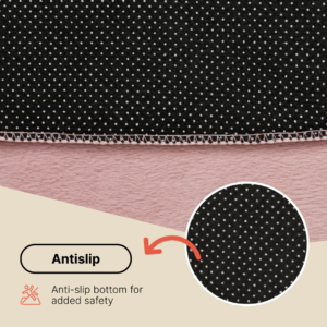 Area Rug Lumi Round Cream Non-Slip