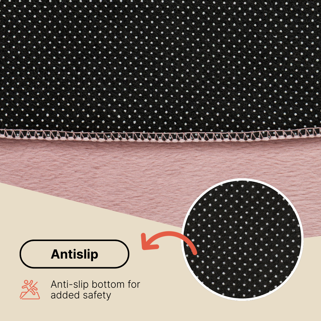 Area Rug Lumi Round Cream Non-Slip