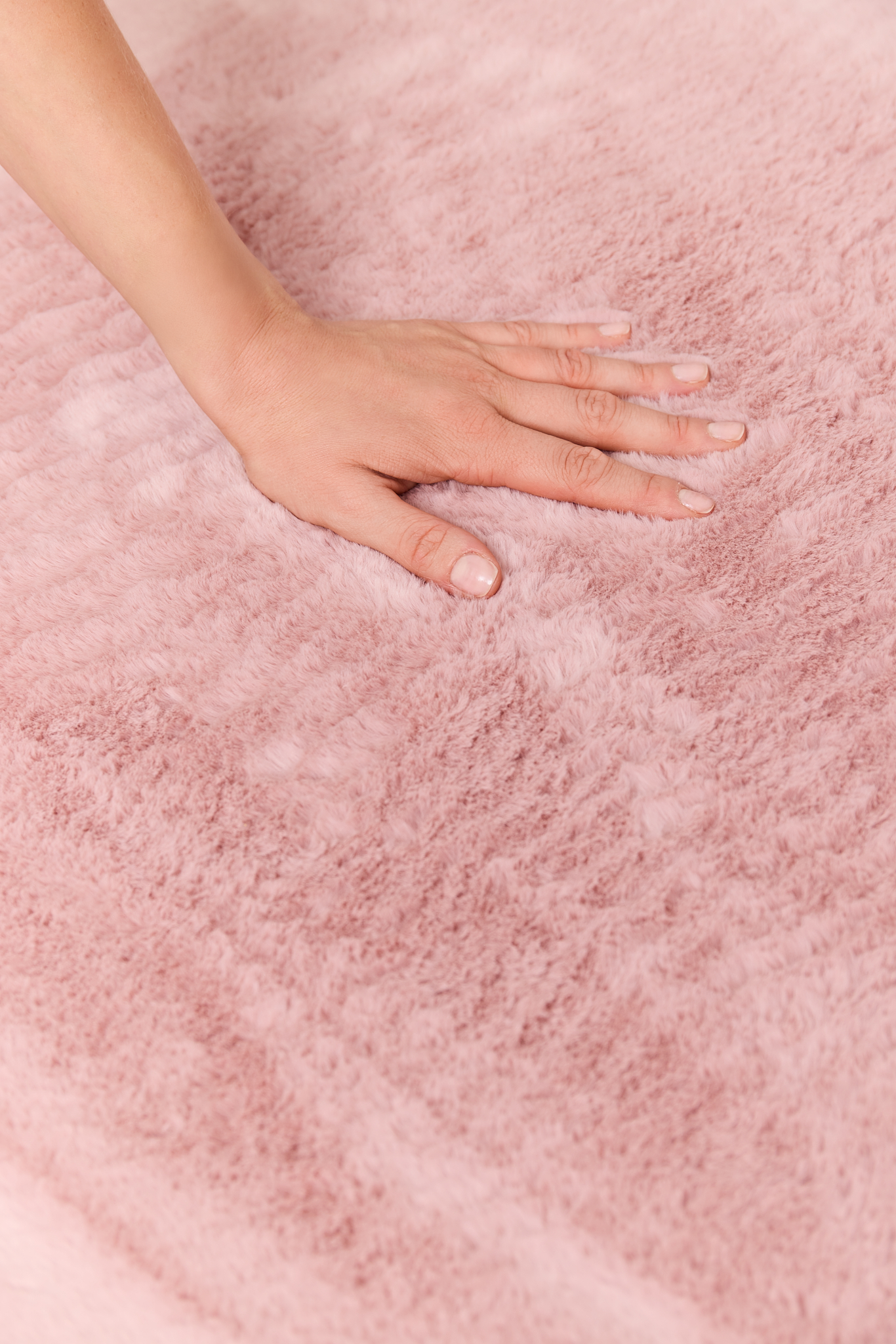 Area Rug Lumi Square Pink Non-Slip