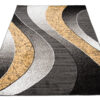 Area Rug Dream Modern Grey Yellow Waves