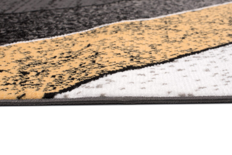 Area Rug Dream Modern Grey Yellow Waves