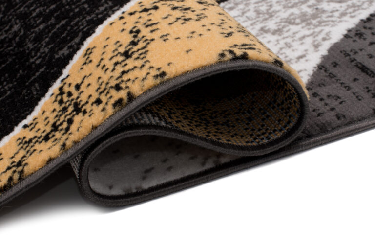 Area Rug Dream Modern Grey Yellow Waves