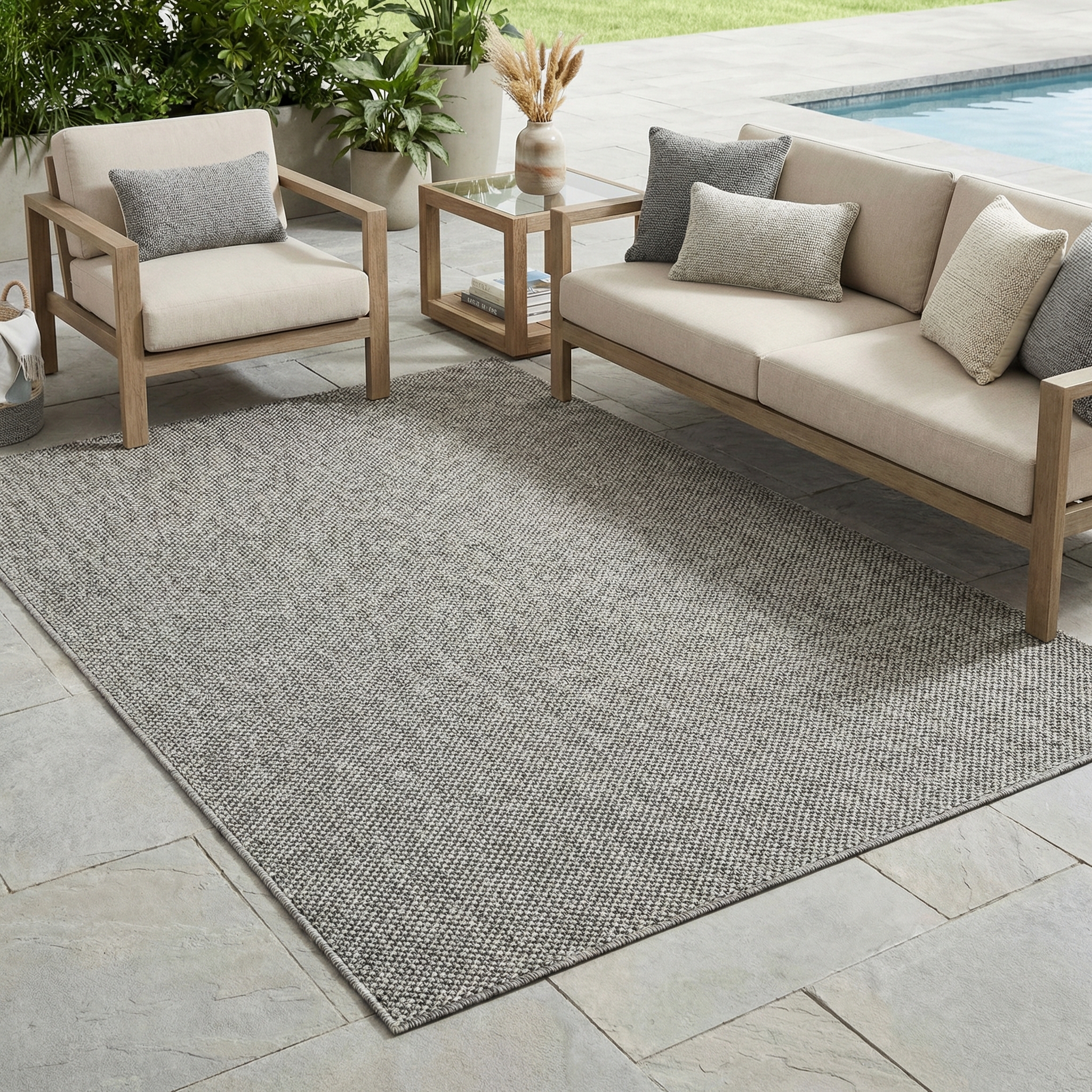 Outdoor Rug Calma Dark Grey